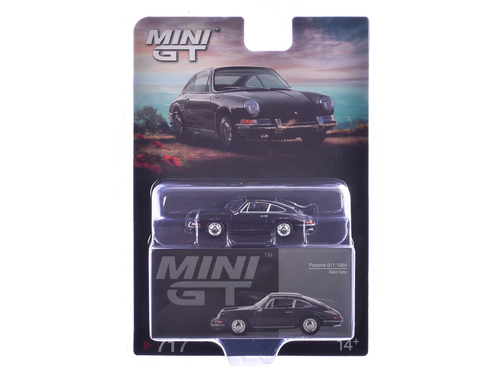 MINI GT  
Porsche 911 1964  
Slate Grey  
14+