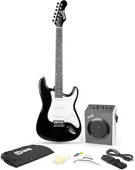 Rockjam - Full Size Electric Guitar Kit - Black