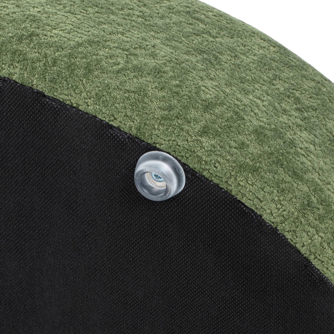 Alt View 9. Siljoy - Moss Green Curved Dog Sofa, Medium Size, Fleeced Teddy Fabric, 150 lb Capacity, Eco‑Friendly Frame - Green.