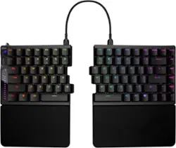 ASUS - ROG Falcata 75% Wireless Magnetic Hall Effect RGB Ergonomic Gaming Keyboard with Hot-Swappable ROG HFX V2 Switches - Black - Front_Zoom