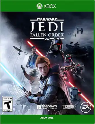 XBOX
STAR WARS JEDI FALLEN ORDER
TEEN T ESRB
Respawn ENTERTAINMENT
LUCASFILM LTD
EA
XBOX ONE - T (Teen 13+)