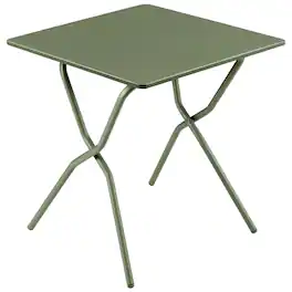 Lafuma - Balcony II Colorblock Steel Square Folding Outdoor Patio Table, Moss - Moss Green