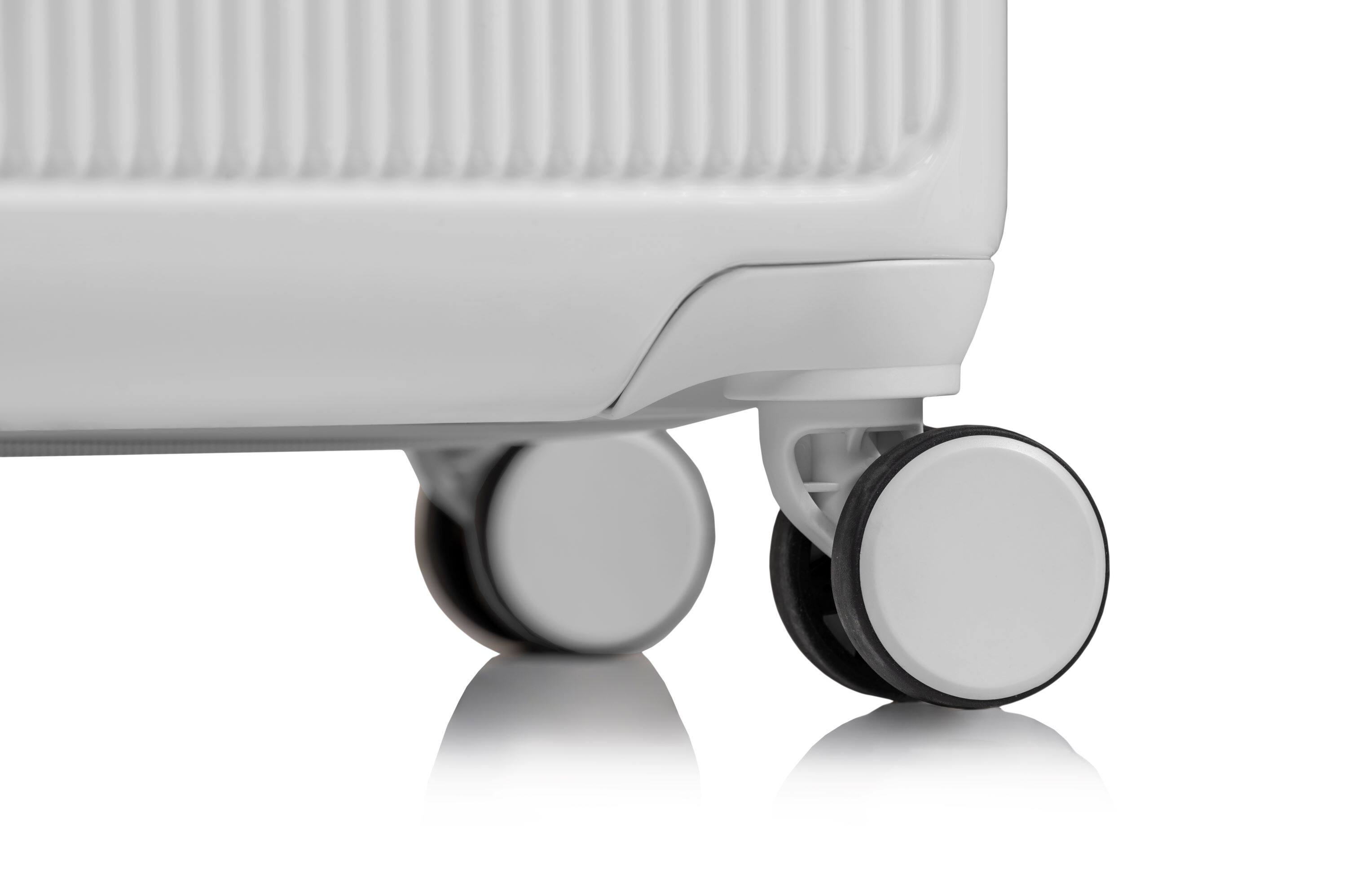 Alt View 1. Champs - Luxe 3-Piece Hardside Luggage Set - White.