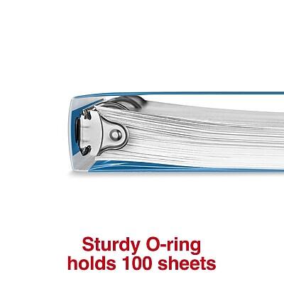 Sturdy O-ring holds 100 sheets