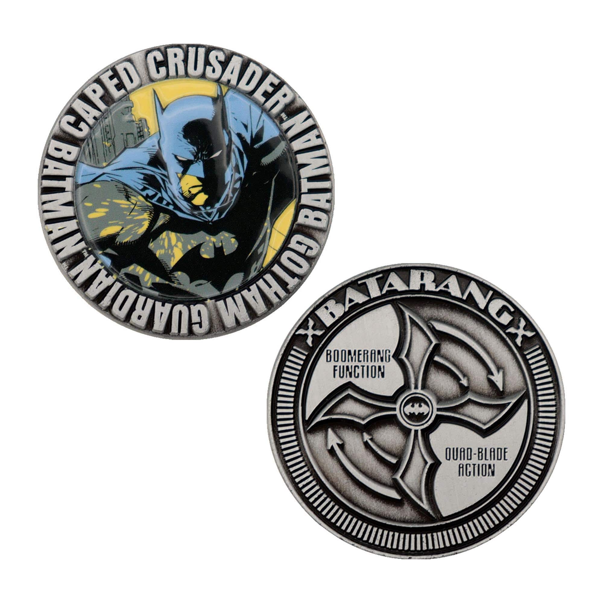 DC Comics - Batman Caped Crusader Batarang Embossed Collectible Coin - Black
