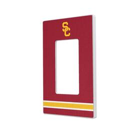 Keyscaper - USC Trojans Stripe Design Single Rocker Light Switch Plate - Multicolor