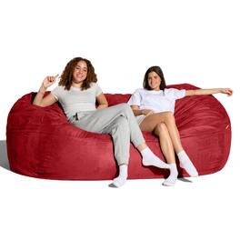 Jaxx - 7 Foot Giant Bean Bag Sofa - Cinnabar