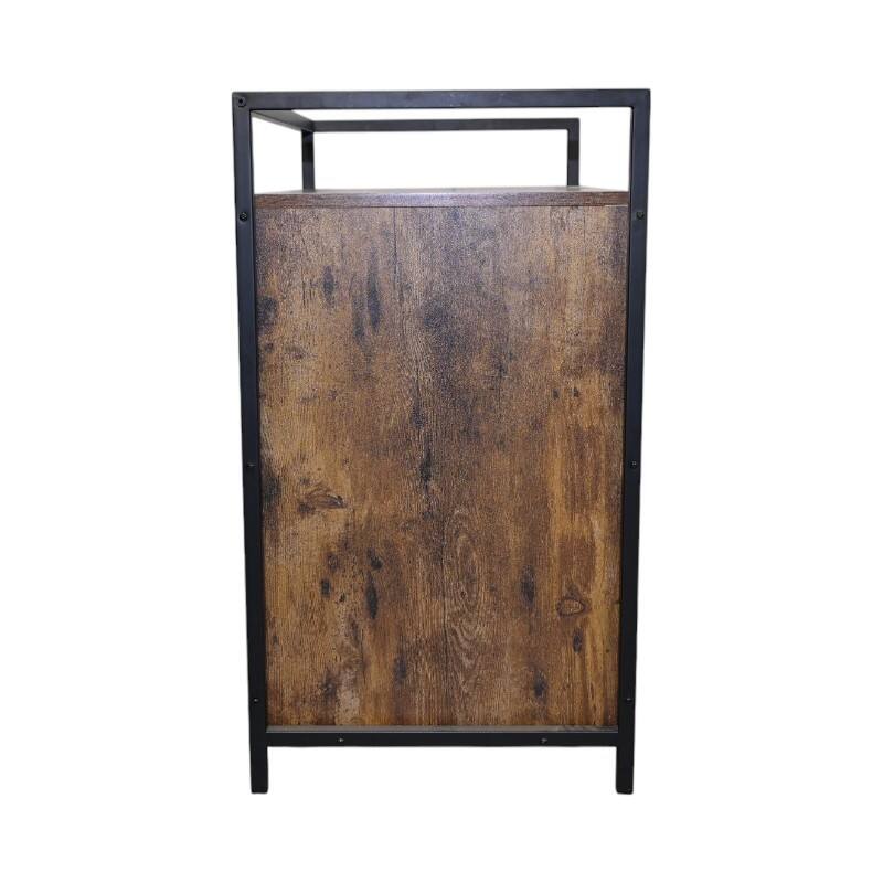 Alt View 4. APRILSOUL - Rustic Brown Wooden Cat Litter Box Enclosure Hidden with Scratching Mat Pet Furniture - Brown.