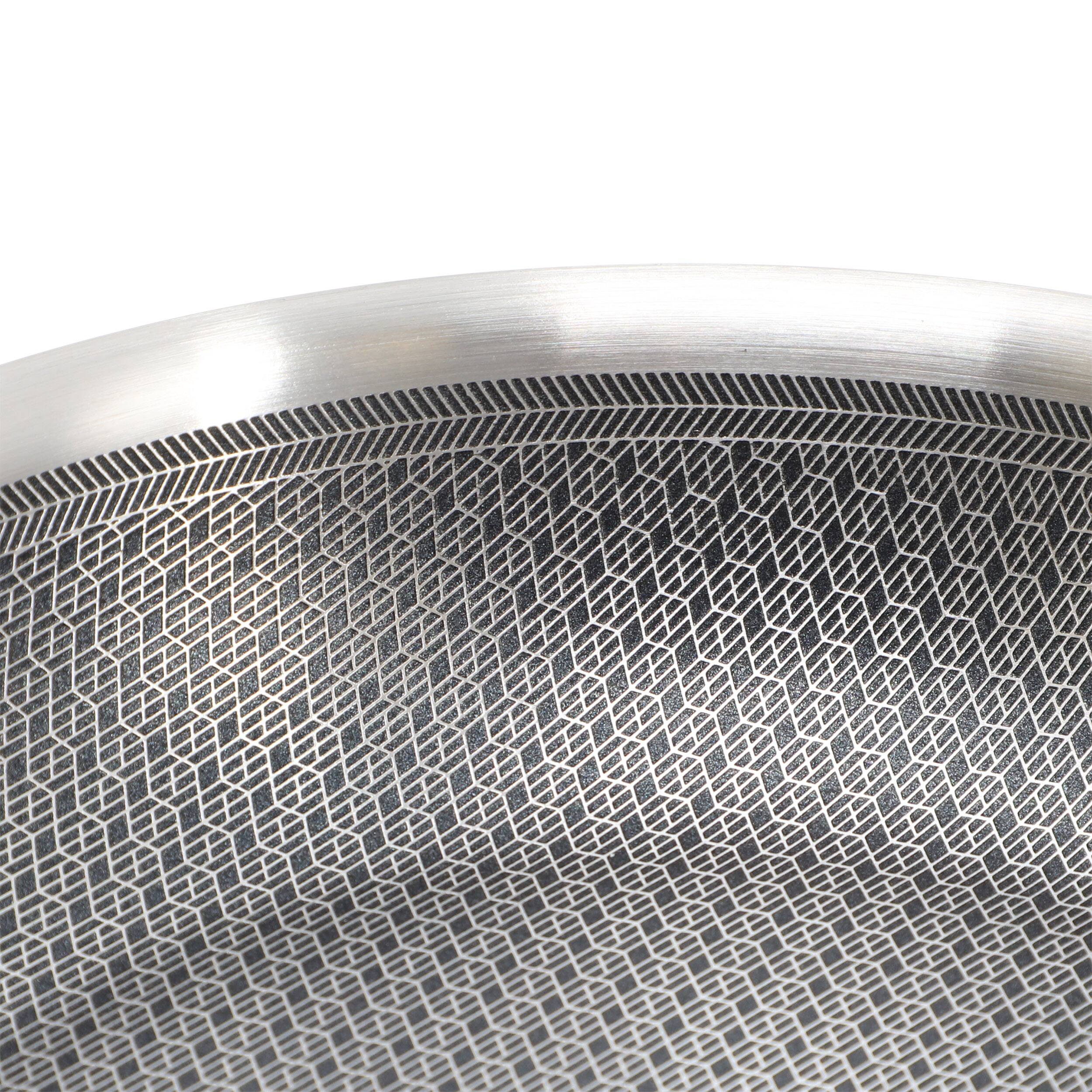 Alt View 3. Oster - Oster Modessa 11 Inch Nonstick Tri-ply Stainless Steel Frying Pan in Silver - Silver.