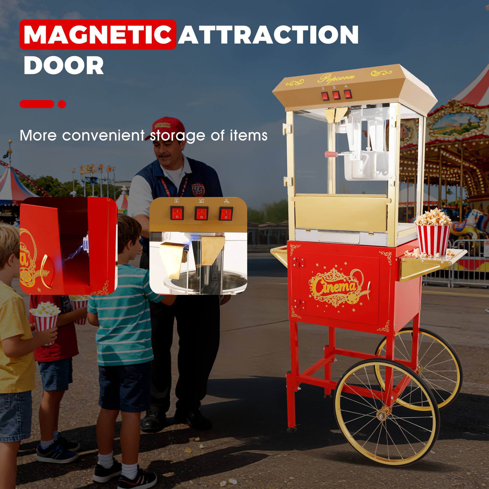MAGNETIC ATTRACTION DOOR

More convenient storage of items