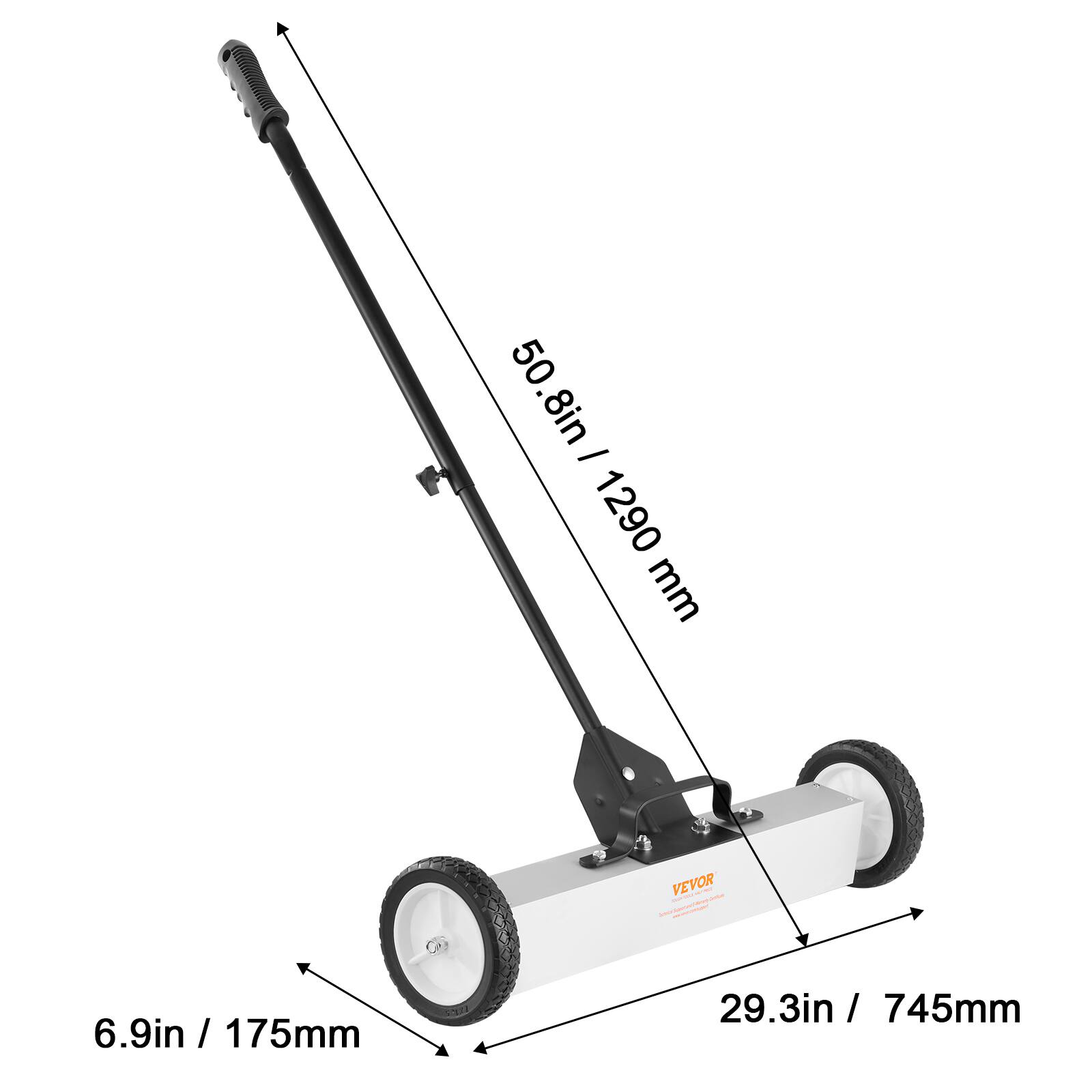 50.8in / 1290mm  
6.9in / 175mm  
29.3in / 745mm
