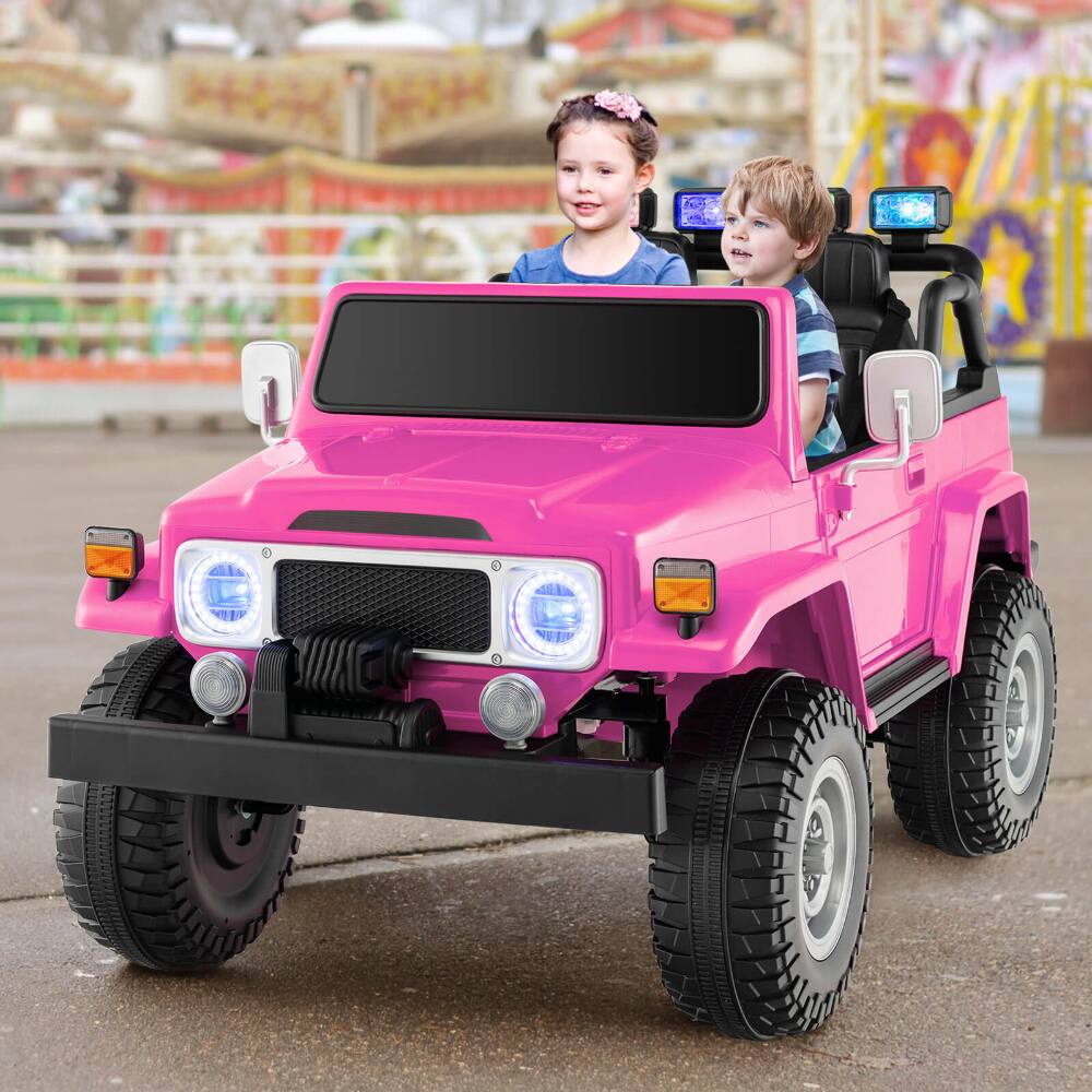 Angle. SlickBlue - 12V 2-Seat Kids Ride-On SUV with 2.4G Remote Control and Safety Features - Pink.