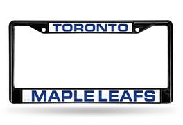 Rico Industries - Black Metal License Plate Frame Holder for the Toronto Hockey Maple-Leaf's - Multi