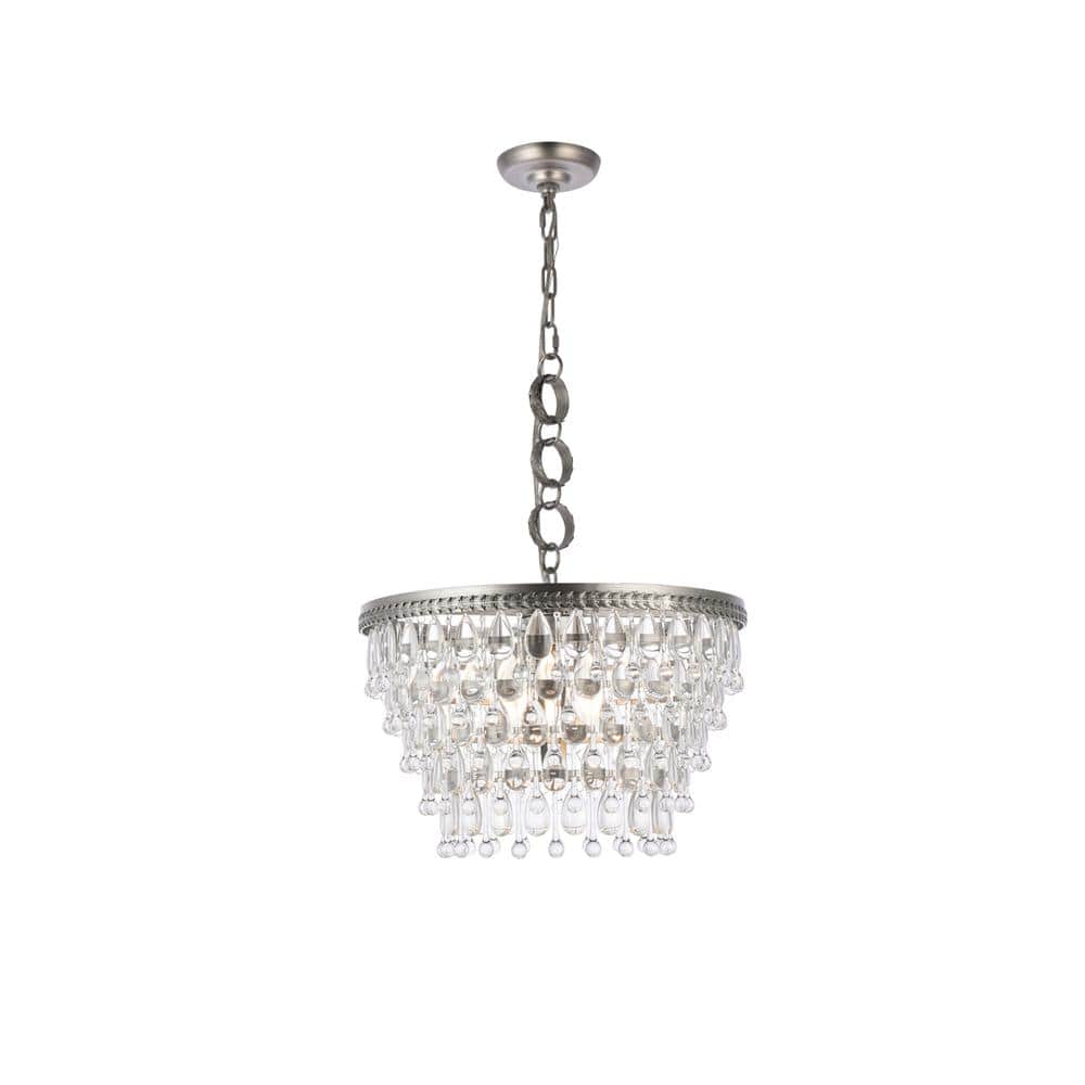 Urban Classic - Nordic 5 light Pendant Clear Royal Cut Crystal - Antique Silver price history on PriceWatchPro
