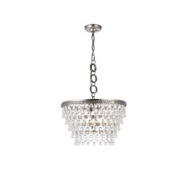 Urban Classic - Nordic 5 light Pendant Clear Royal Cut Crystal - Antique Silver