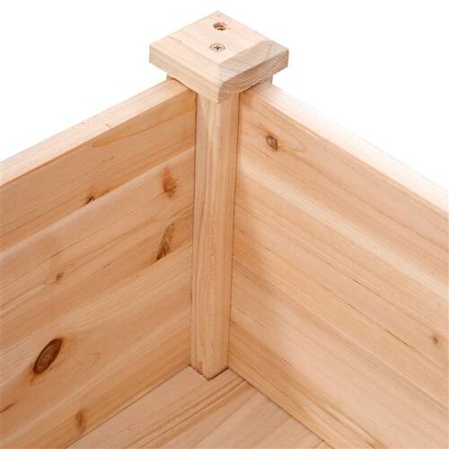 Back. SlickBlue - Raised Garden Bed Planter Box, 30-Inch Solid Cedar Wood for Vegetables & Flowers - Natural.