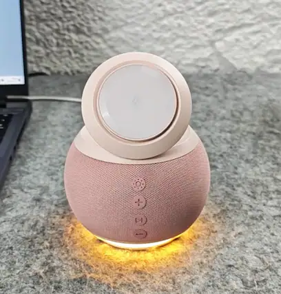 Front. Siljoy - 15W Fast Magnetic Wireless Charger,Bluetooth Speaker,Night Light, Compatible for All iPhone Series, Apple watch, AirPods - Pink.