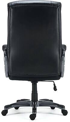 Alt View 3. Staples - Staples Lockland Ergonomic Leather Managers Big & Tall Chair, 400 lb. Capacity, Black (ST63098-CC) - Black.
