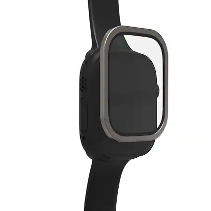 Angle. ZAGG - InvisibleShield Glass XTR4 Eco Advanced Edge-to-Edge & Anti-Reflective Screen Protector for Apple Watch Ultra 3/2/1 49mm - Titanium.