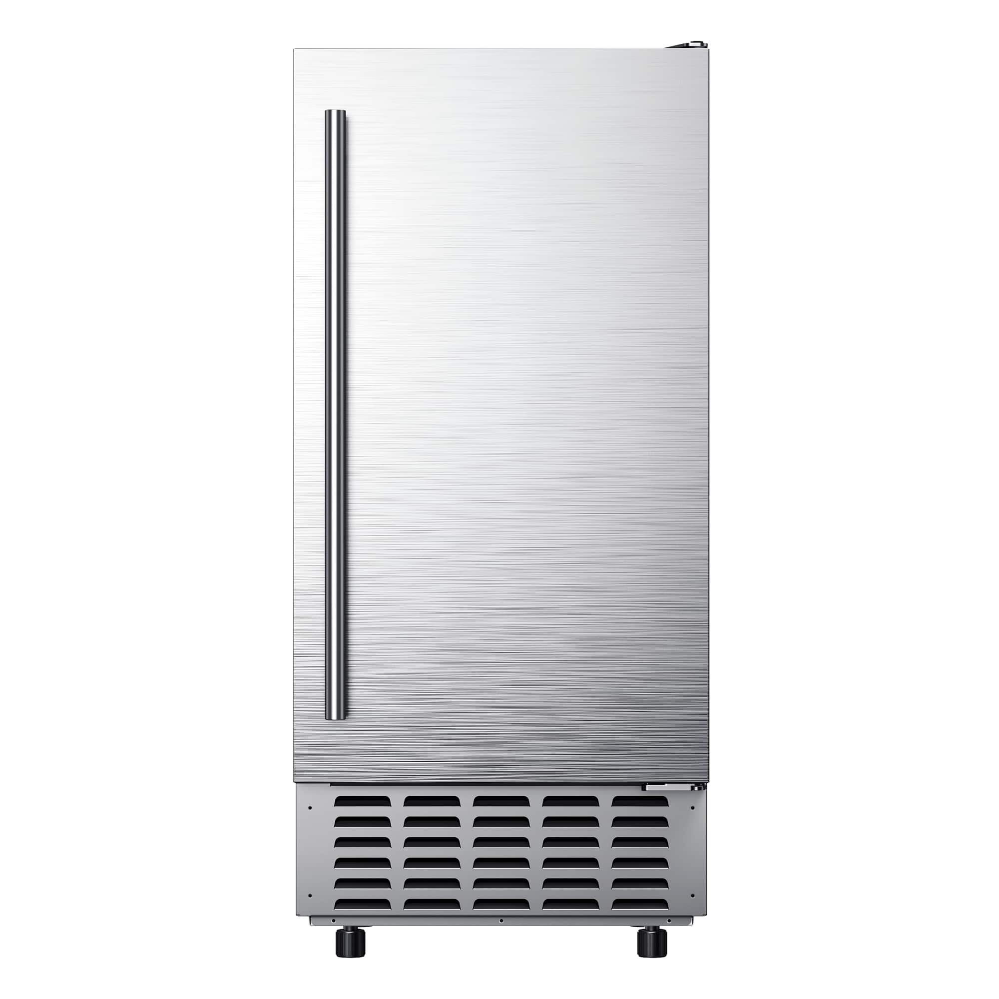 SIMZLIFE - 66Lbs/Day Under Counter Nugget Ice Maker - Self-Cleaning, Gravity Drainage, 24H Timer for Home Use - Silver