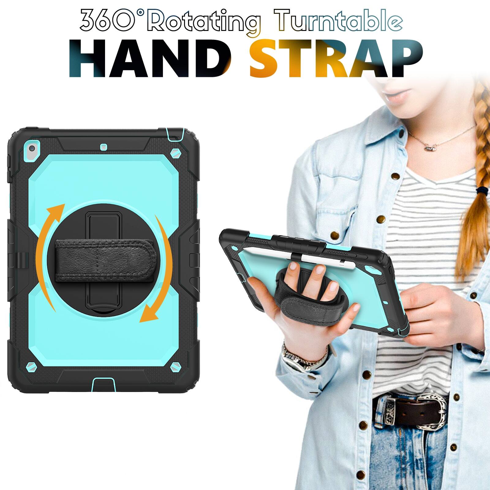 360° Rotating Turntable HAND STRAP