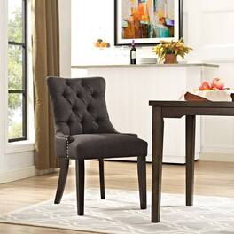 Regent Tufted Fabric Dining Chair by Modway - Brown