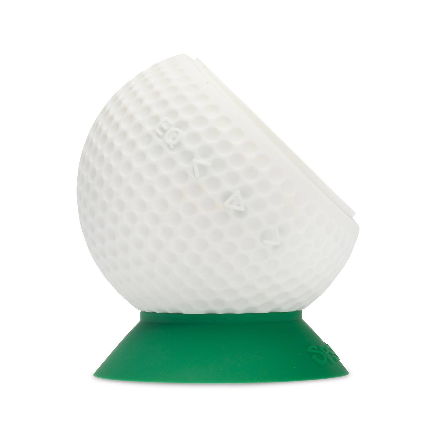 Angle. Speaqua - Barnacle Pro 2.0 Portable Waterproof Bluetooth Speaker with Built in Storage (2,000 songs) - Golf Model.