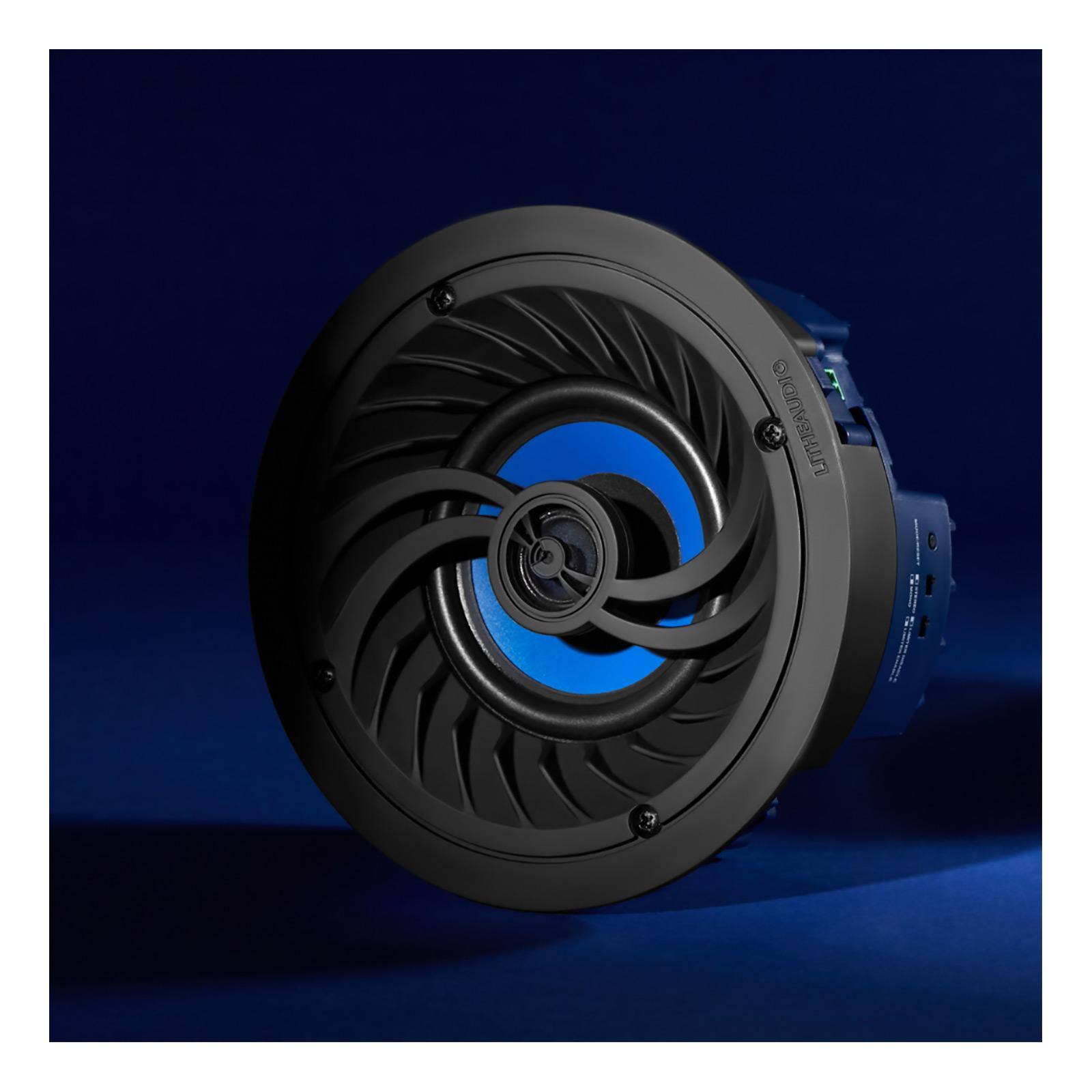 Alt View 1. Lithe Audio - 4 In. Passive Ceiling Speaker (Single) - Black.