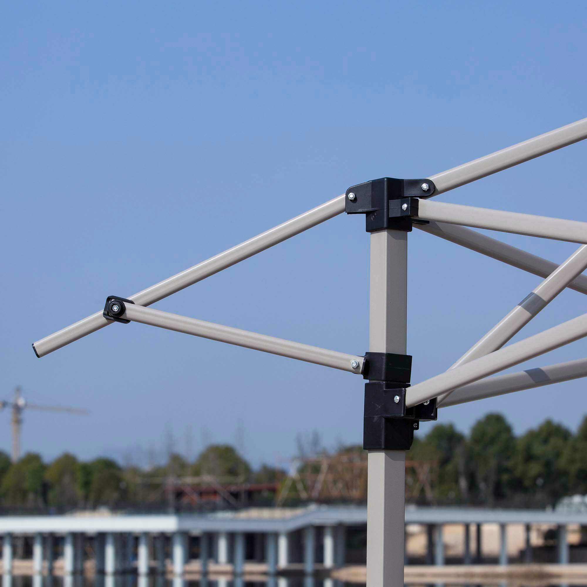 Alt View 8. Outsunny - 12' x 12' Pop Up Canopy Tent with Netting and Carry Bag, Instant Sun Shelter with 137 sq.ft Shade - Gray.