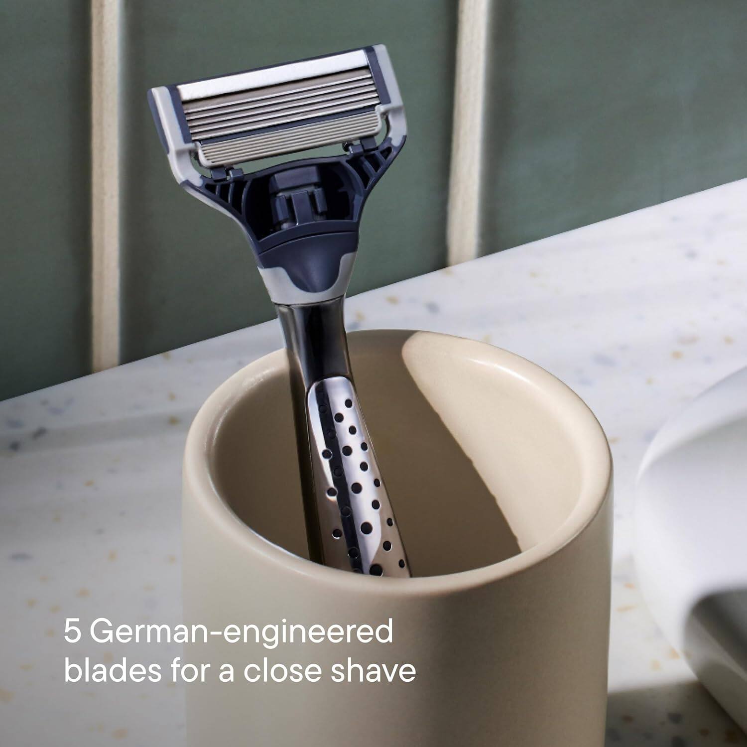 5 German-engineered blades for a close shave