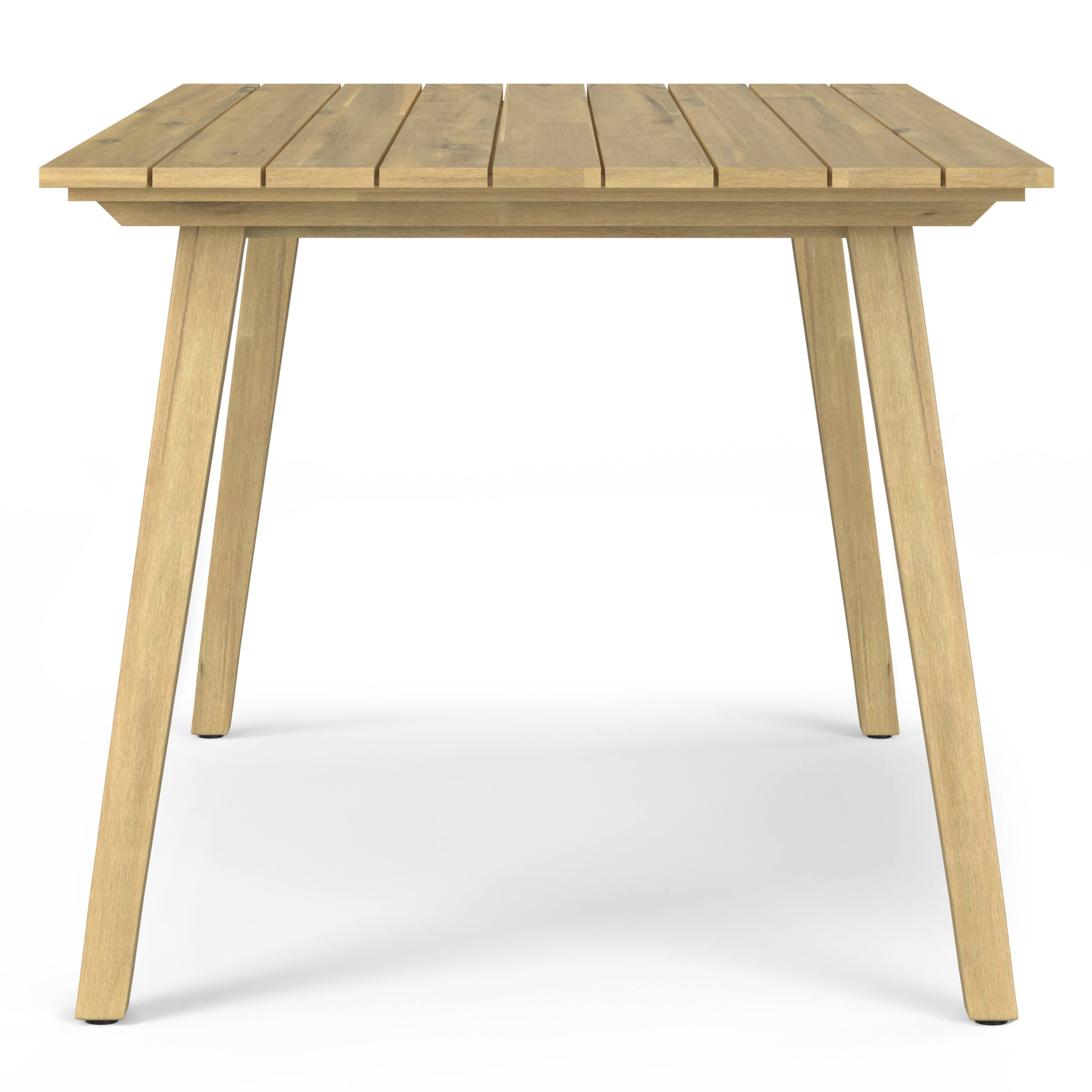 Alt View 11. Simpli Home - Kona Outdoor Dining Table - Light Teak.