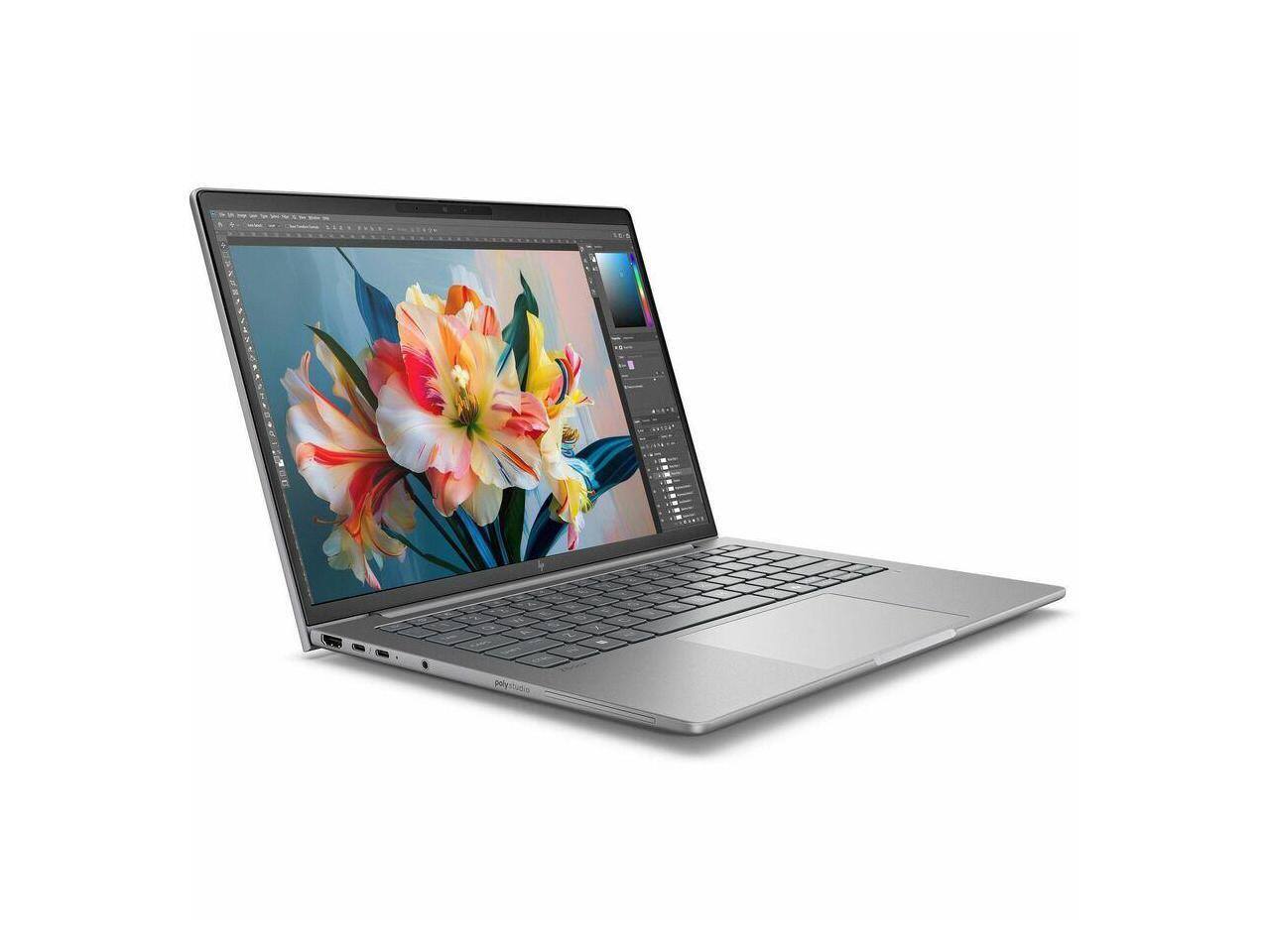 Alt View 2. HP - HP ZBook 8 G1i 14" Touch - Intel Core Ultra 7 - 16 GB - 512 GB SSD - Win 11 Pro - RTX 500 & Intel Arc - Wi-Fi 7 - Meteor Silver.