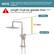 Please measure the height and dimensions between the valve and shower outlet to the ceiling before purchasing to ensure smooth installation.
**NOTE**
Length must be greater than 11"
Distance from water outlet to the ceiling
ceiling
11 inch
water outlet