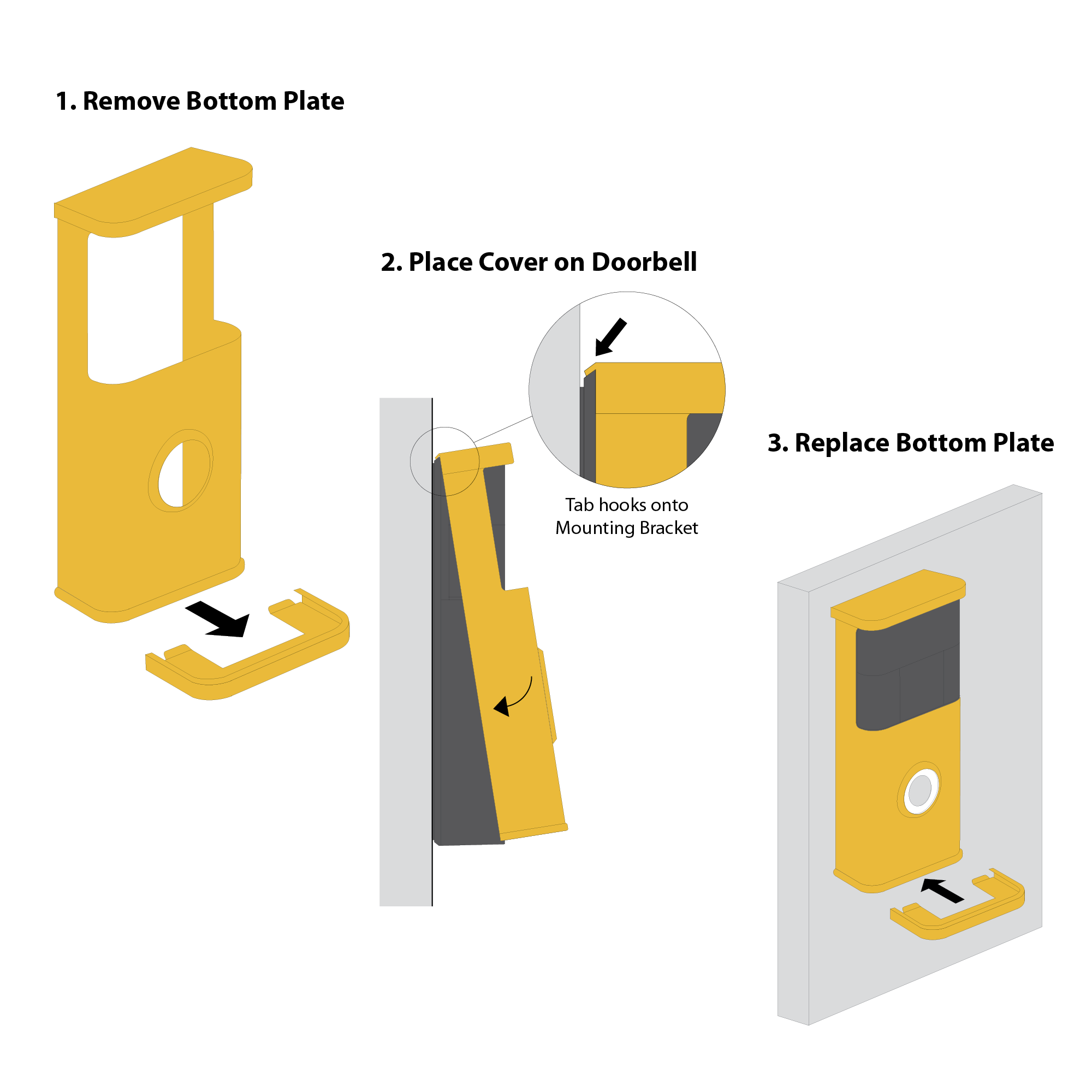 Alt View 2. Michael Healy - Traditional Video Doorbell Cover (Ring Battery Doorbell 2024 Release) - Oiled Bronze.