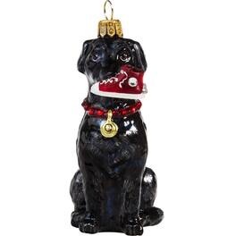 Joy to the World Collectibles - Joy to the World Lab with High Top Sneaker Polish Glass Christmas Tree Ornament Labrador - Black
