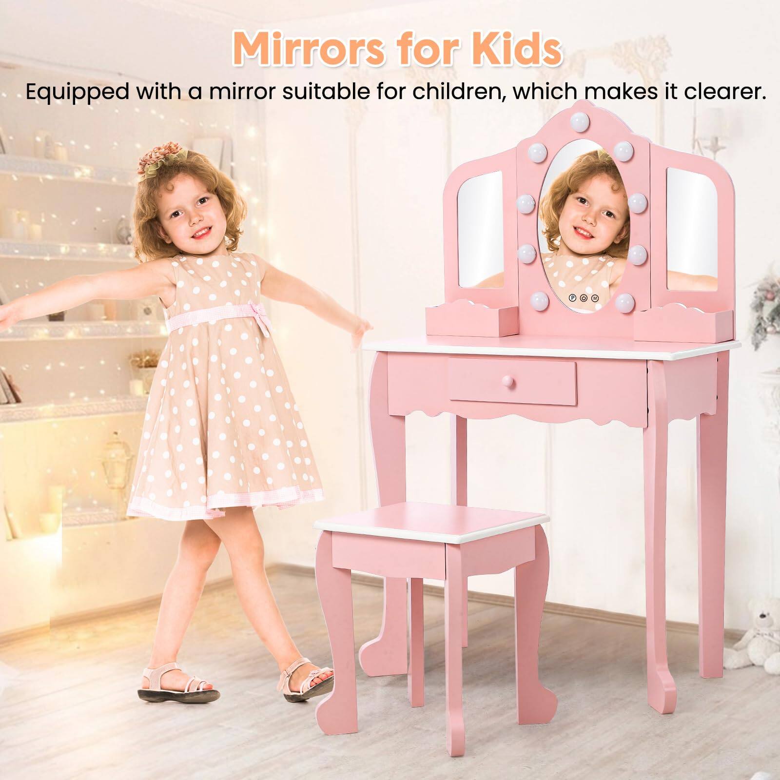 Mirrors for Kids

Equipped with a mirror suitable for children, which makes it clearer.