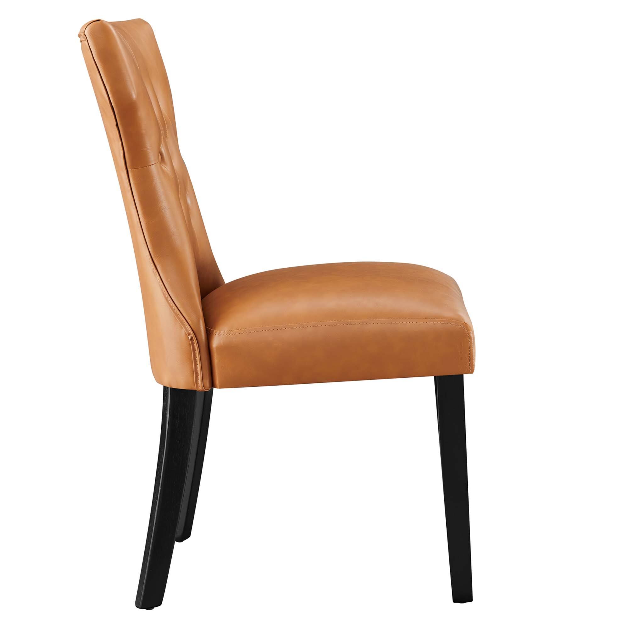 Alt View 1. Modway - Silhouette Dining Vinyl Side Chair by Modway - Tan.