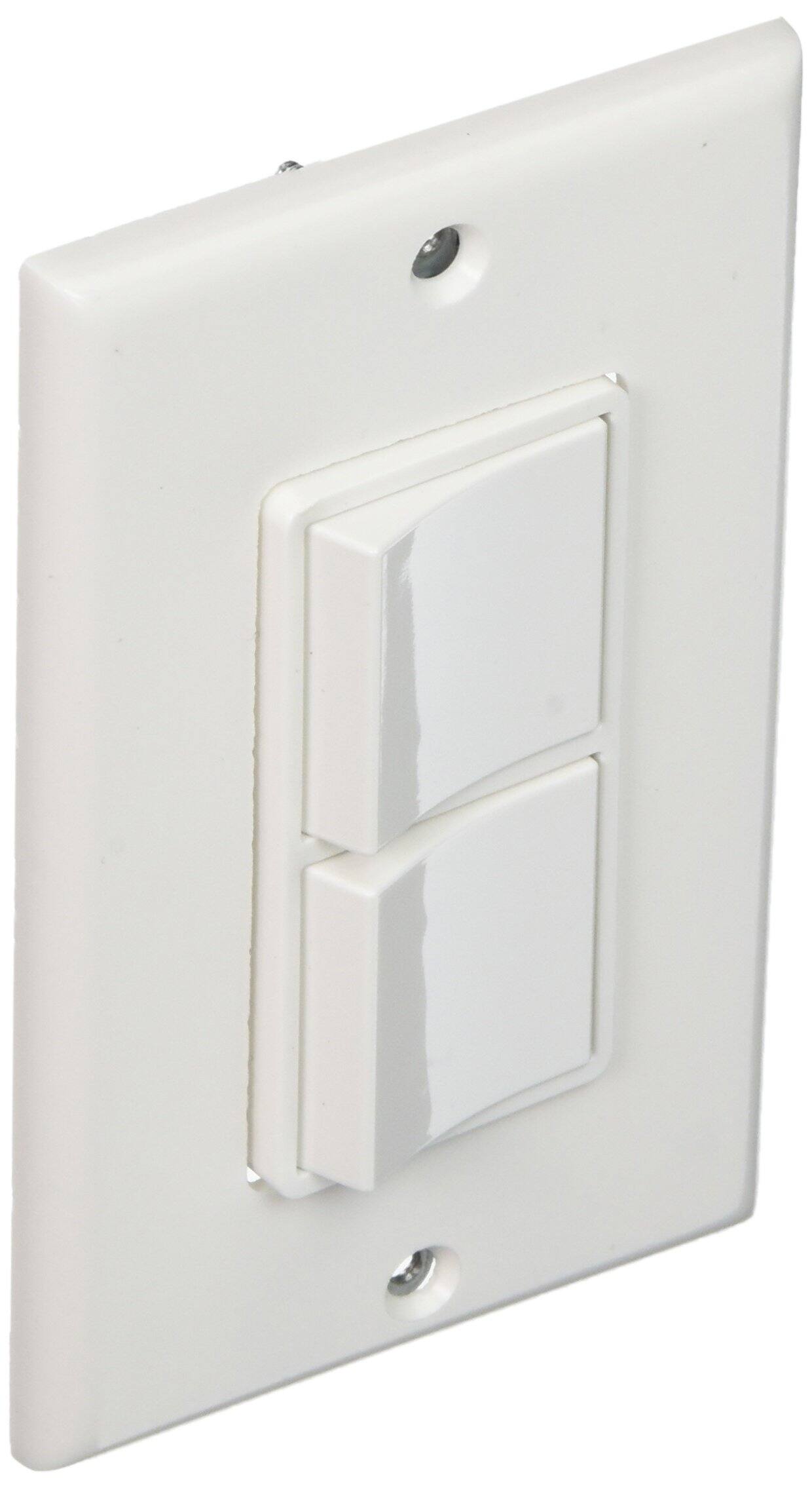 Leviton - Decora 5679-W Two Rocker Switches with Wallplate - White