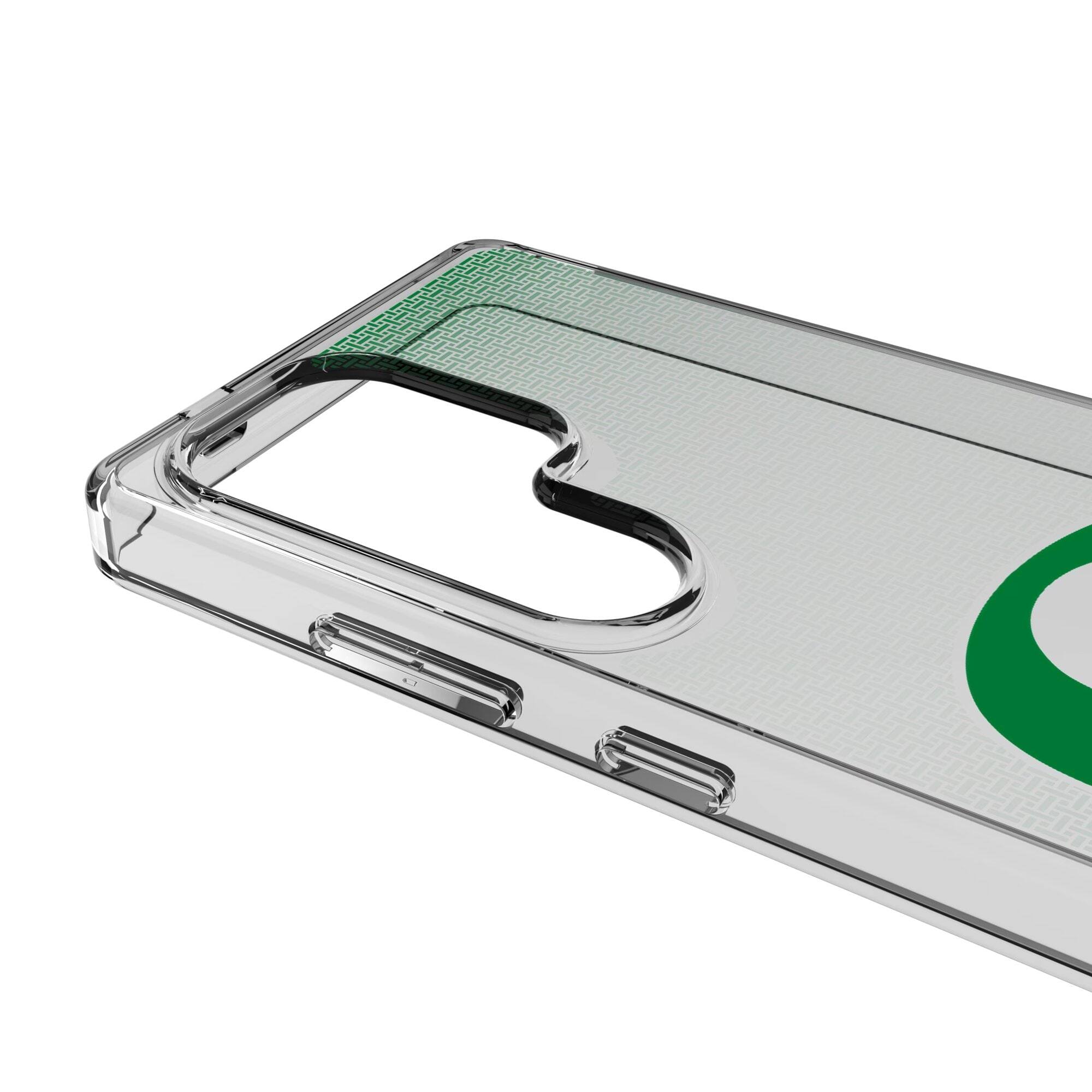 Alt View 2. Keyscaper - Oregon Ducks Linen Logo Galaxy Clear Case - S25 Ultra - Multicolor.