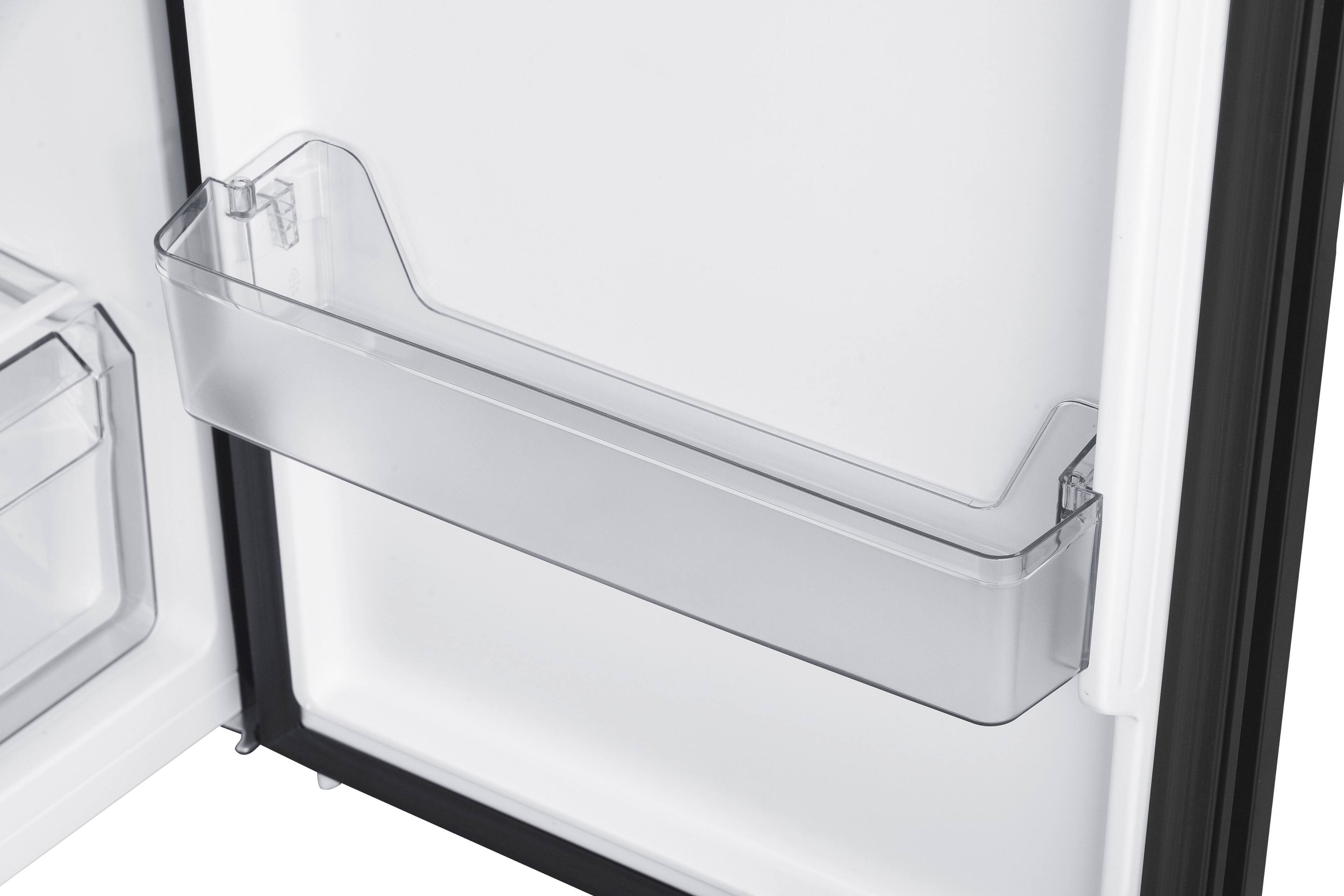 Back. Premium Levella - 7.3 CuFt Top-Mount Refrigerator in Black with Three Door Balconies - Black.