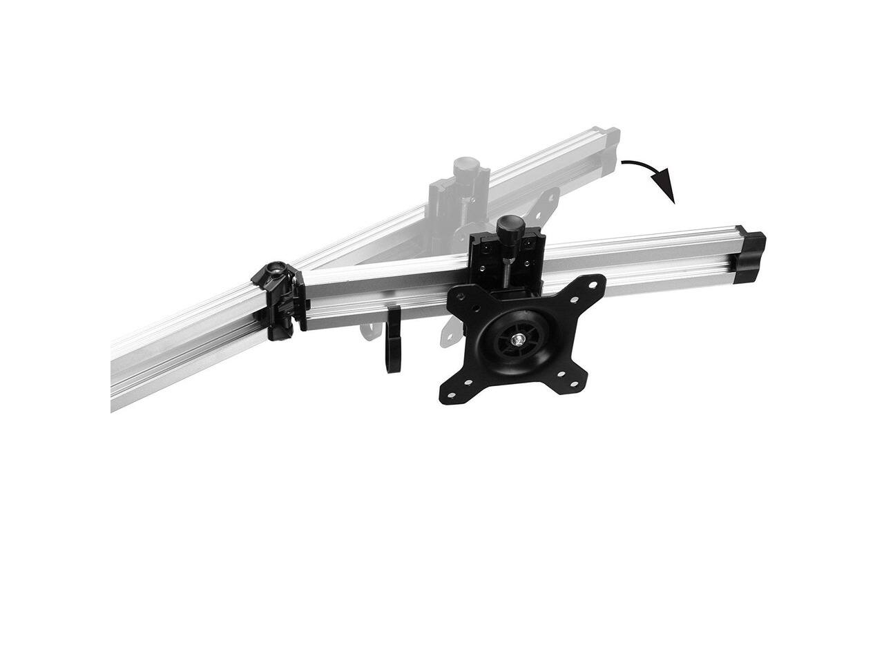 Alt View 2. SIIG - Easy-Adjust Triple Monitor Desk Stand - 13" To 27" - Dual Color.