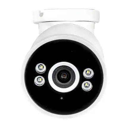 Front. Swann - Swann AdvancedX 4K Security Camera PoE Outdoor Bullet, Color Night Vision, Smart Video Analytics/Alerts, Motion Detect - White.