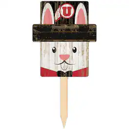 Fan Creations - Utah Utes 16" x 19" Easter Bunny Yard Stake - Multicolor