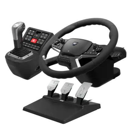 Front. Hori - Force Feedback Truck Control System for PC (Windows 11/10) - Black.