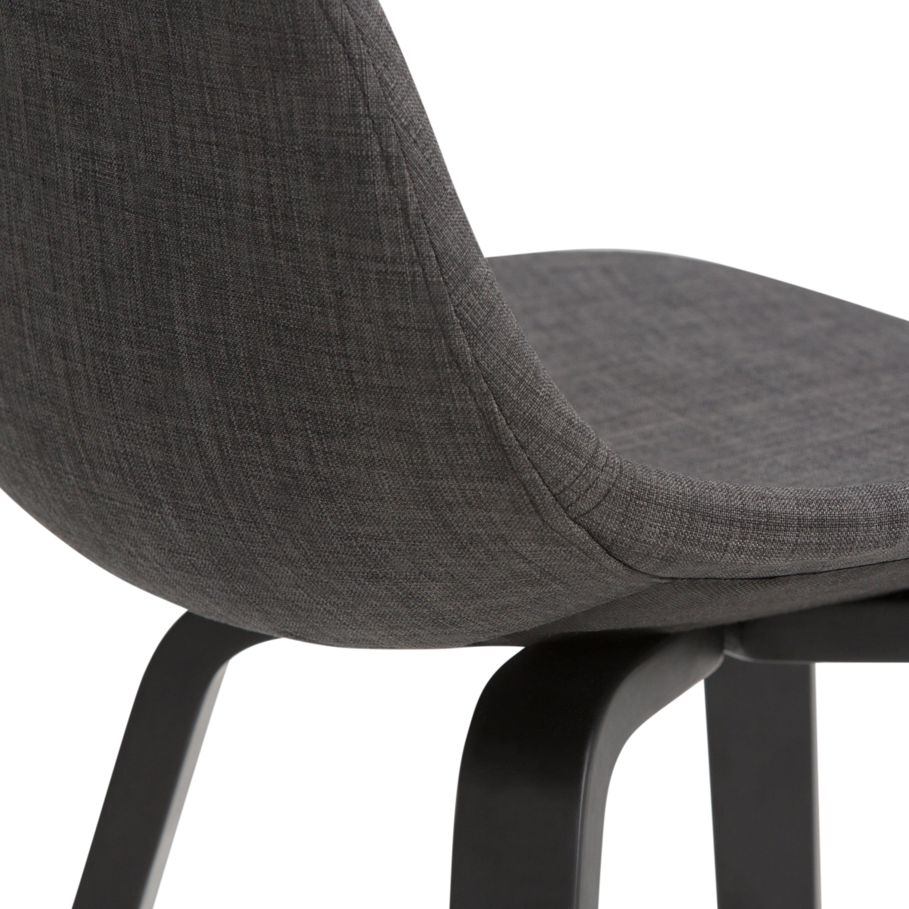 Alt View 12. Simpli Home - Randolph Bentwood Counter Height Stool (Set of 2) - Charcoal Grey, Black.