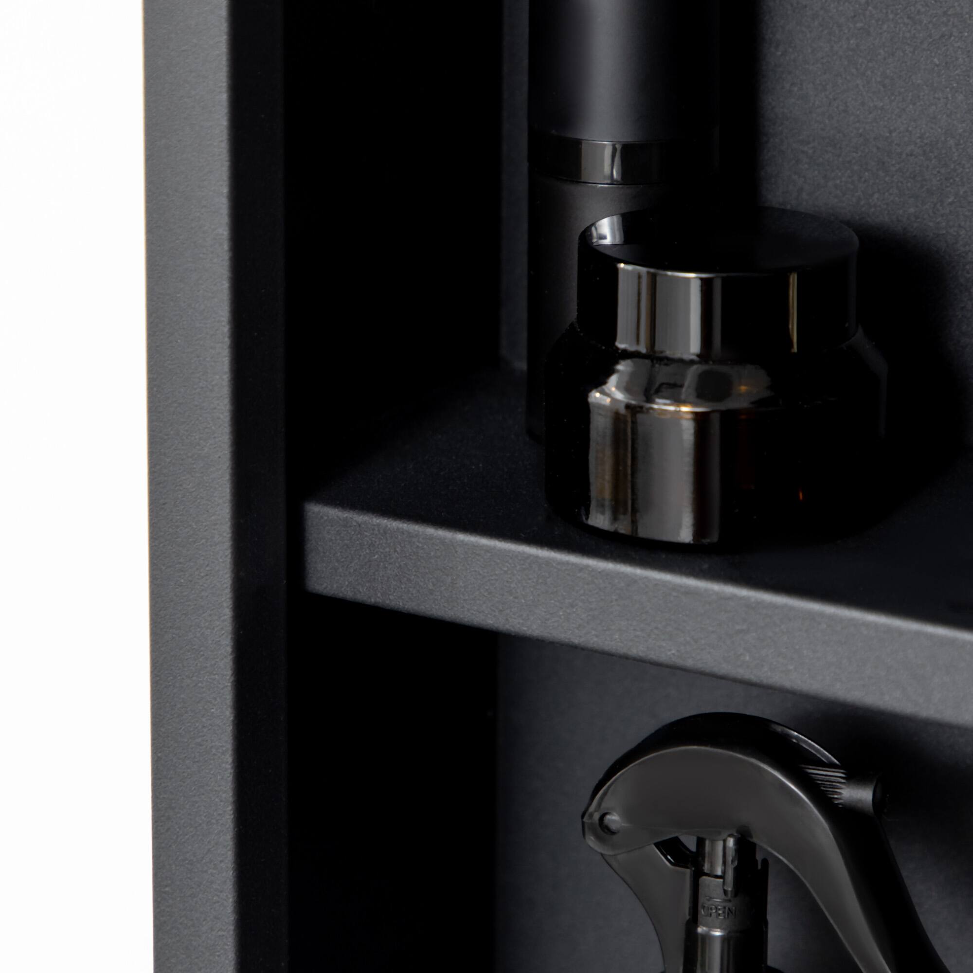 Alt View 7. Kleankin - Wall-Mounted Medicine Cabinet with Mirror, Stainless Steel Bathroom Mirror Cabinet Wall Mounted - Black.