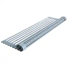 Front. Better Houseware - Over-the-Sink Roll-up Drying Rack - Gray.
