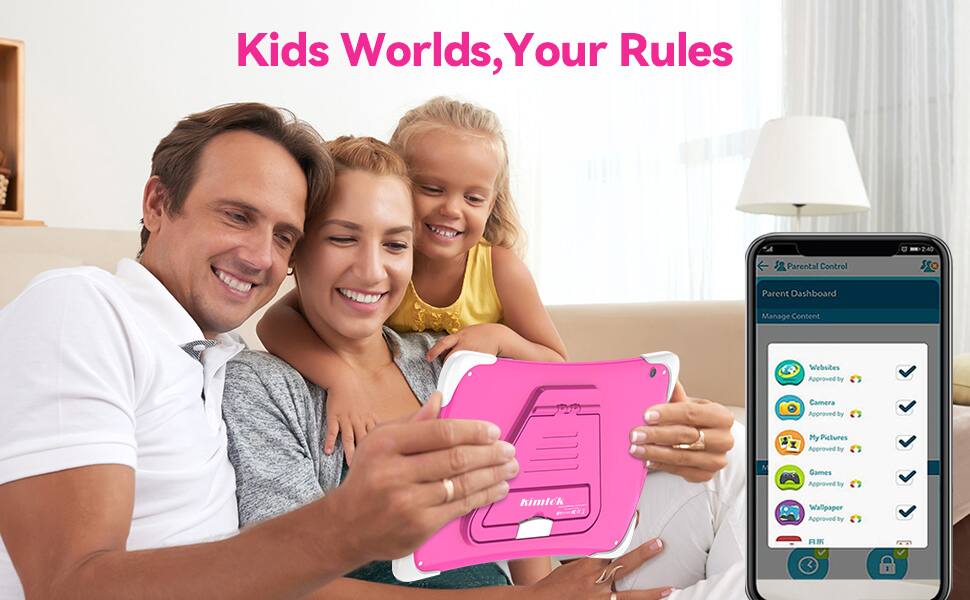 Kids Worlds, Your Rules

Parental Control
Parent Dashboard
Manage Content

Websites Approved by
Camera Approved by
My Pictures Approved by
Games Approved by
Wallpaper Approved by

Kimlick