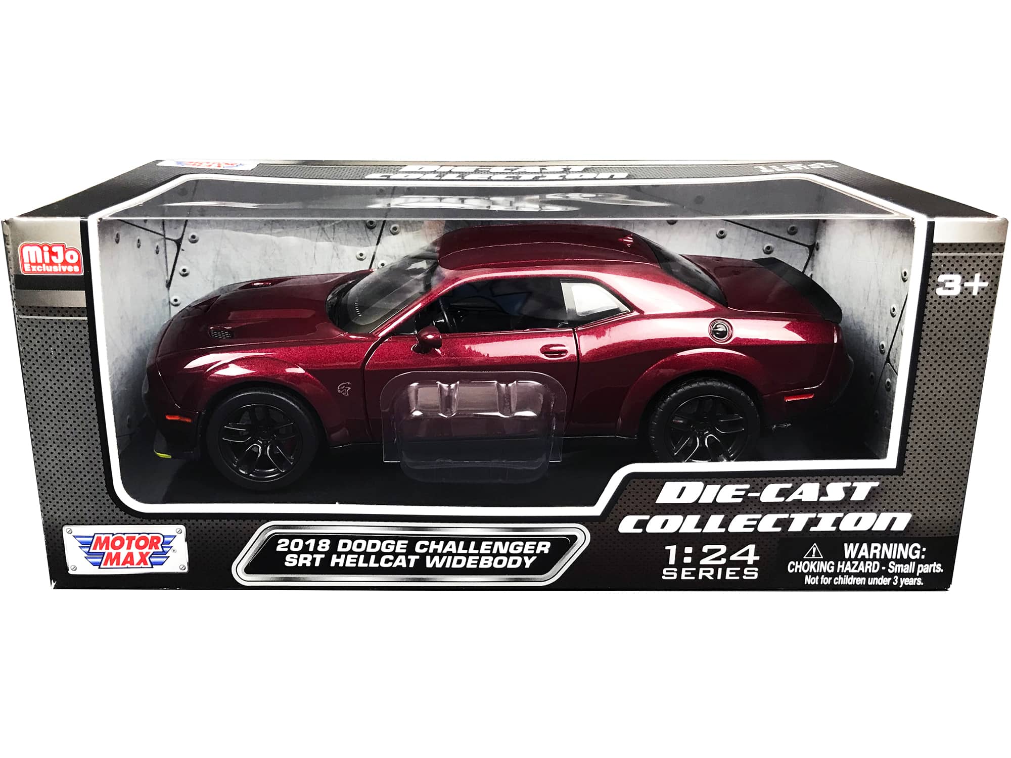 "2018 Dodge Challenger SRT Hellcat Widebody Burgundy Metallic ""Die-Cast Collection"" Series 1/24 Model Car by Motormax" price history on PriceWatchPro