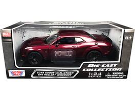 2018 Dodge Challenger SRT Hellcat Widebody Burgundy Metallic "Die-Cast Collection" Series 1/24 Model Car by Motormax